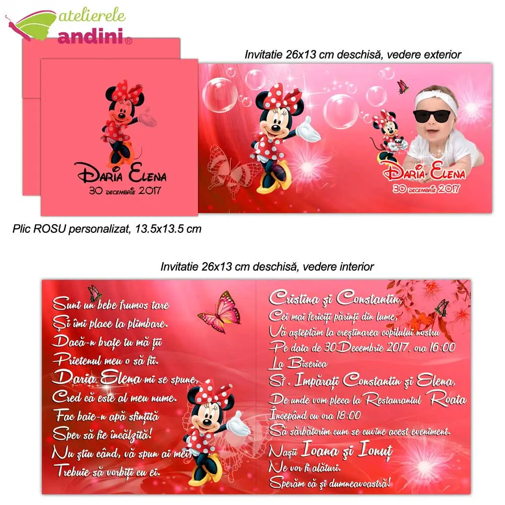 invitatii botez personalizate plic25 invitatii botez personalizate plic25