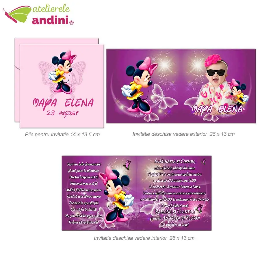 invitatii botez personalizate plic27 invitatii botez personalizate plic27