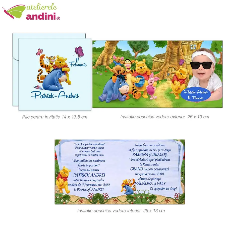 invitatii botez personalizate plic30 invitatii botez personalizate plic30