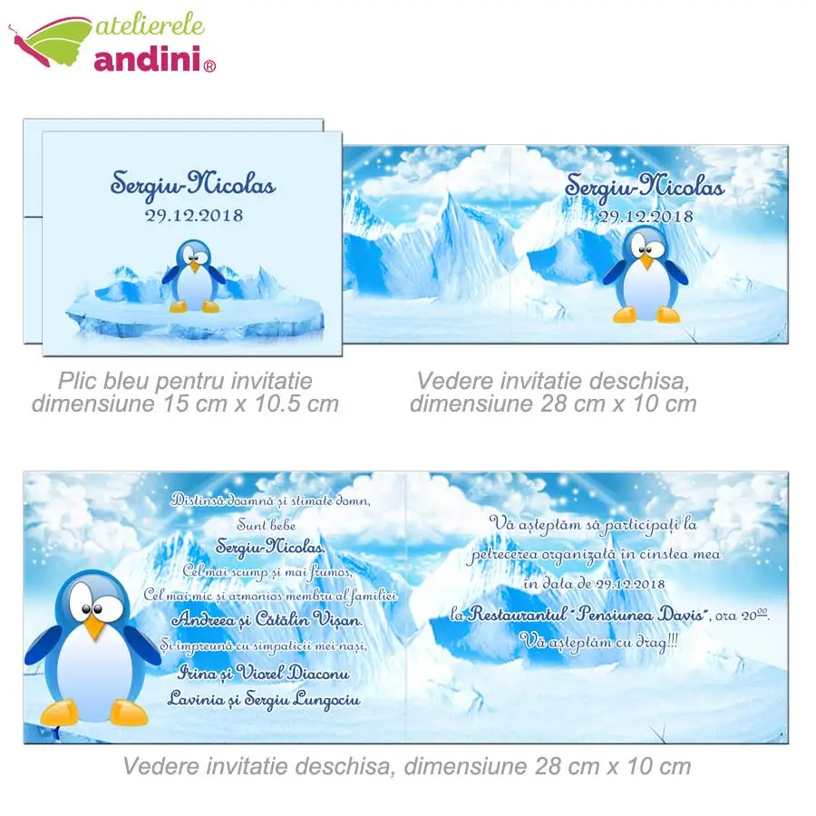 invitatii botez personalizate plic31 invitatii botez personalizate plic31