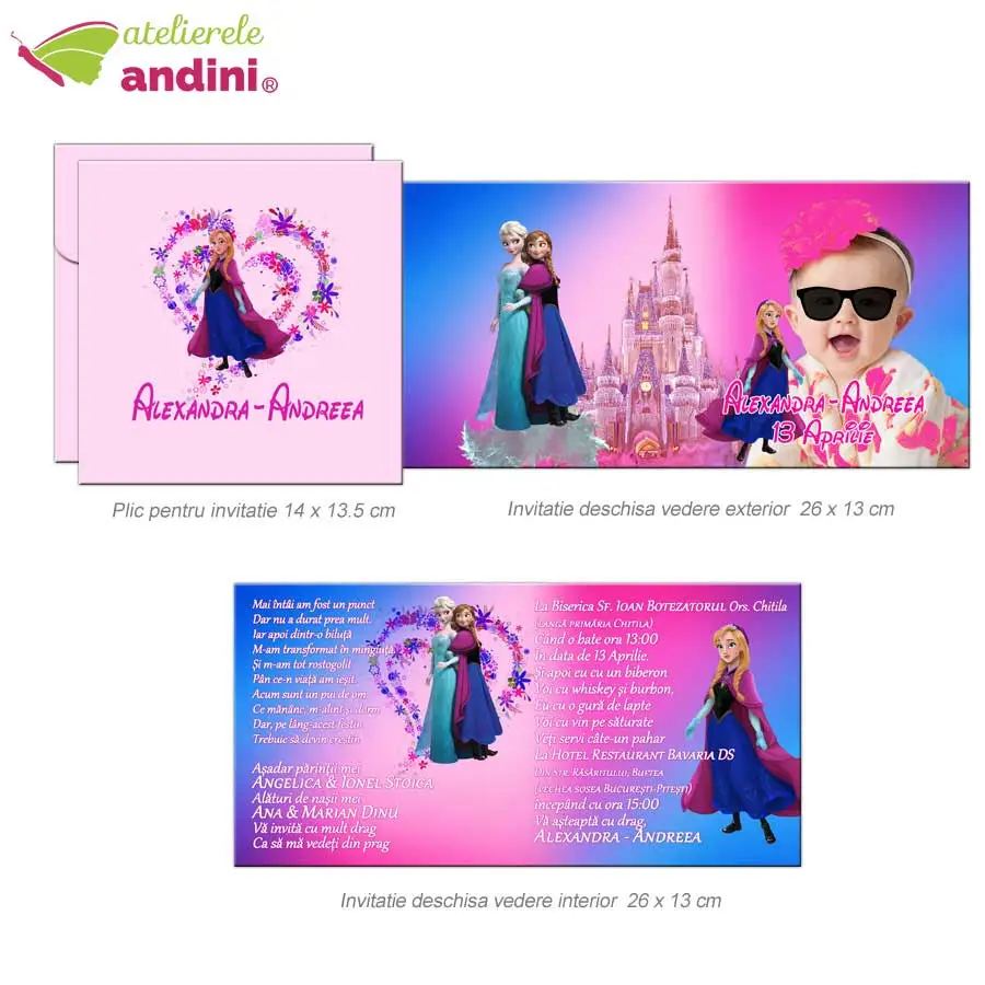 invitatii botez personalizate plic33 invitatii botez personalizate plic33