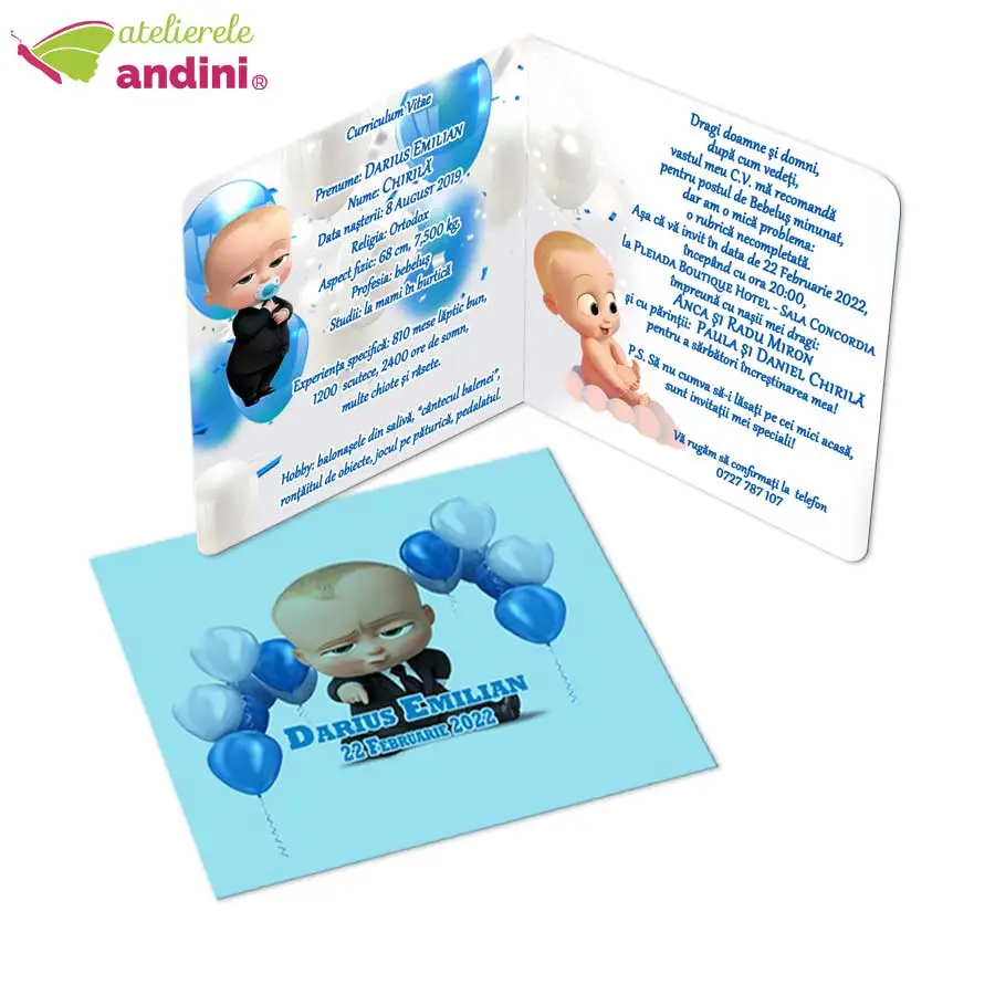 invitatii botez personalizate plic37 invitatii botez personalizate plic37