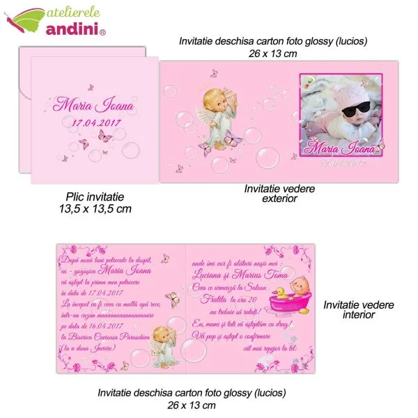 invitatii botez personalizate plic6