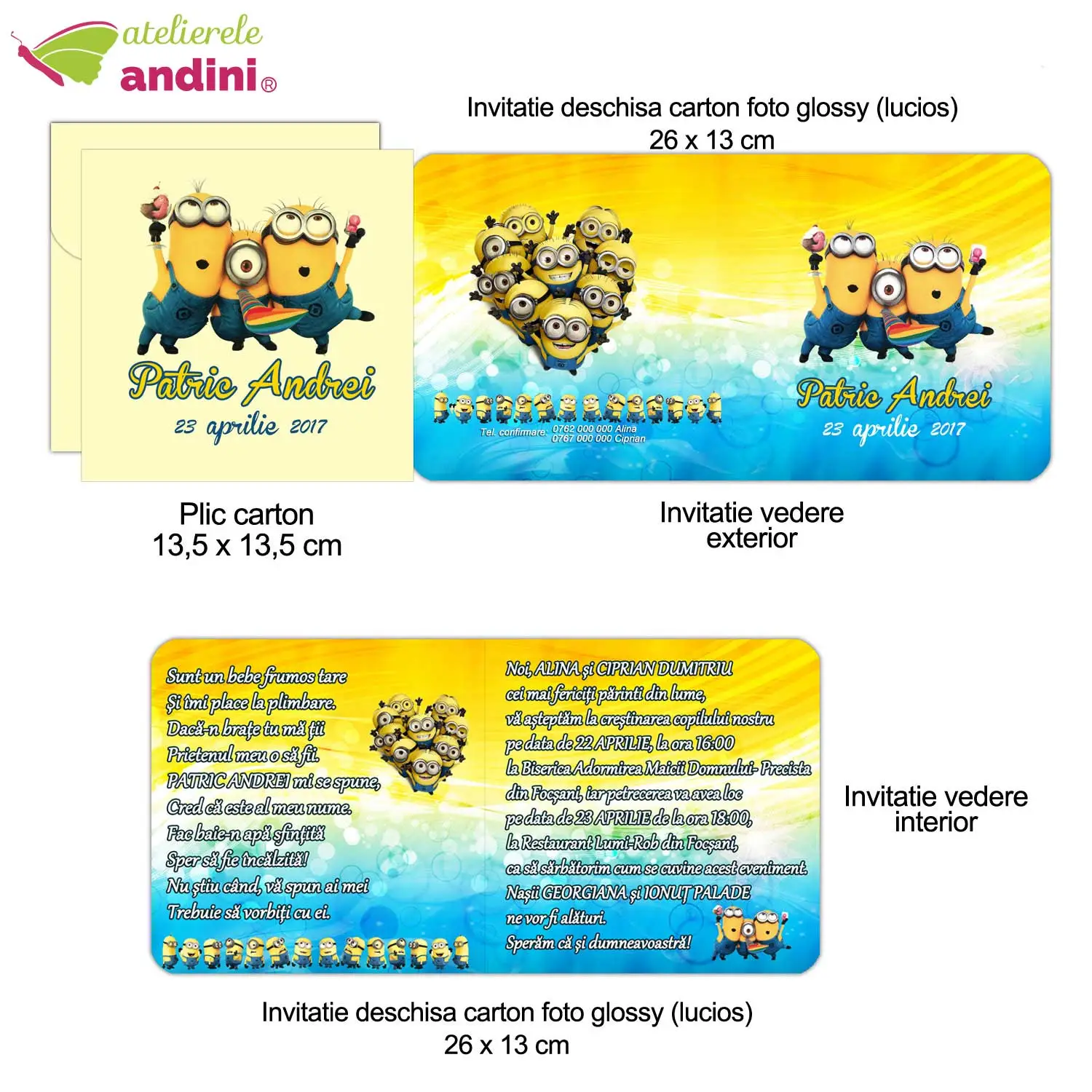 invitatii botez personalizate plic8 invitatii botez personalizate plic8