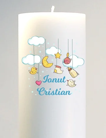 lumanare personalizata botez diverse modele fetita baietel 13