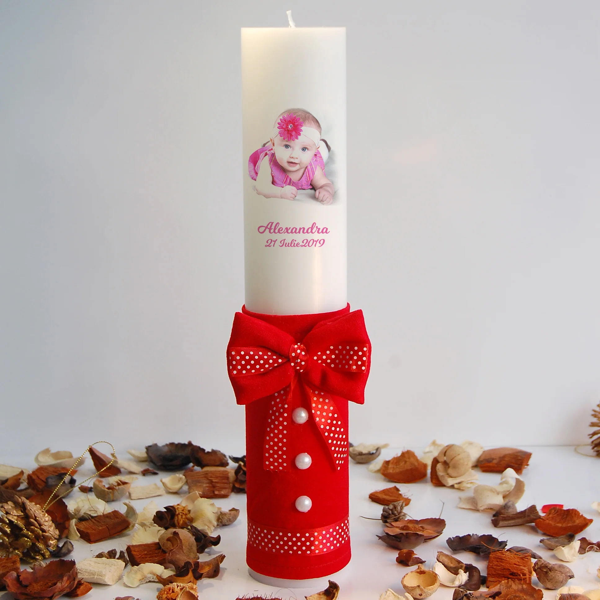 lumanare personalizata botez lady red1 lumanare personalizata botez lady red1