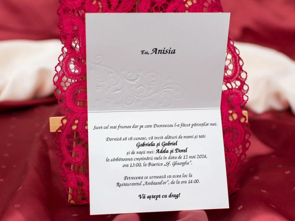 Invitație Botez Minnie Baby Girl