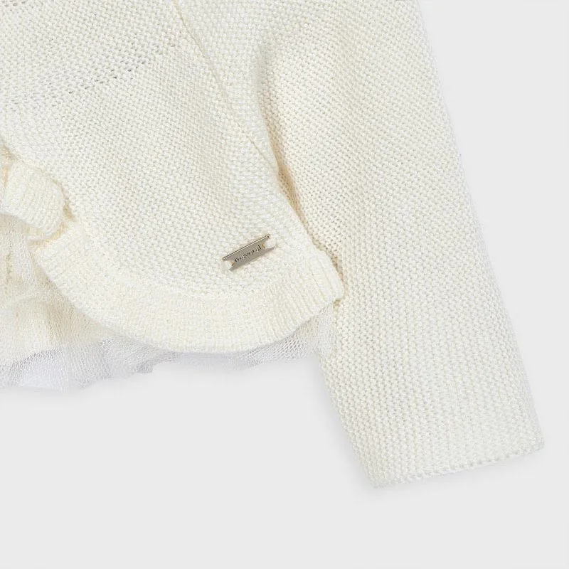 Cardigan White Snow Knit 2