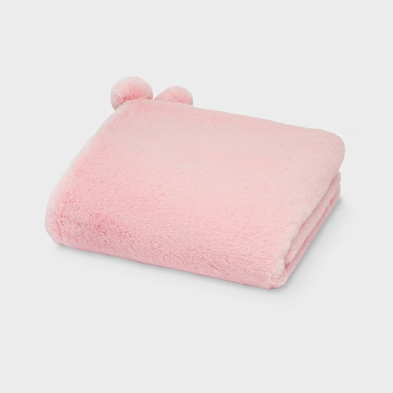 Păturică Blaniță Roz Ciucurași 1