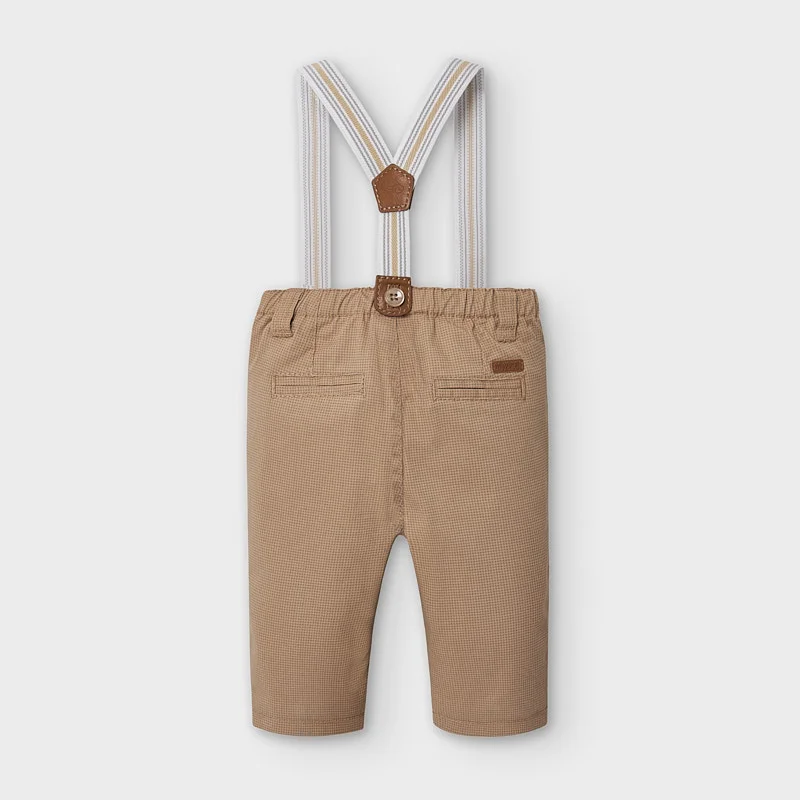 Set pantaloni cu bretele Elegant Cream 1