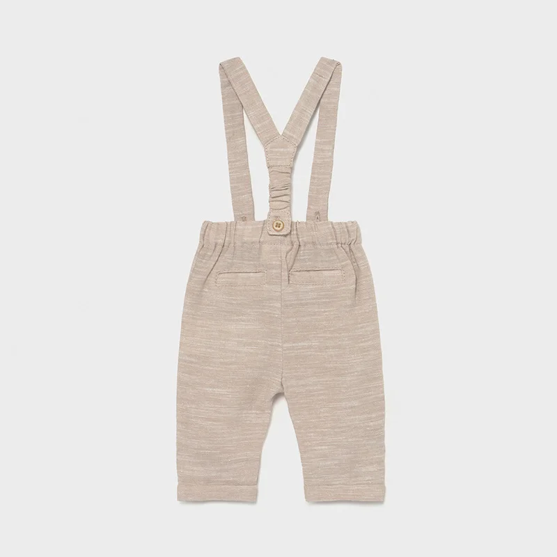 pantaloni cu bretele baieti baby cream 2 pantaloni cu bretele baieti baby cream 2