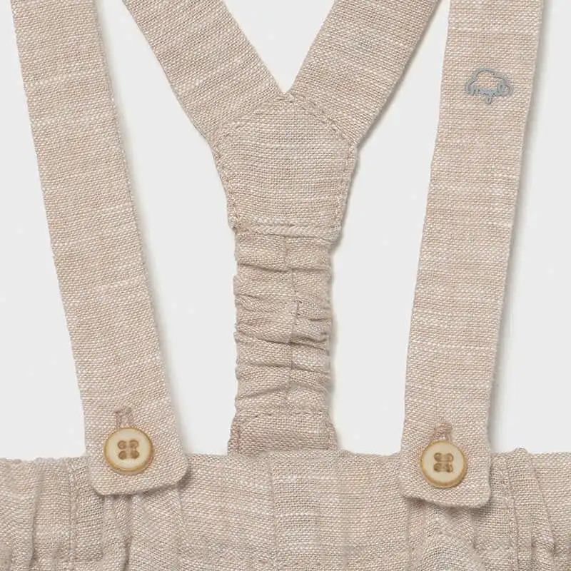 pantaloni cu bretele baieti baby cream 3 pantaloni cu bretele baieti baby cream 3