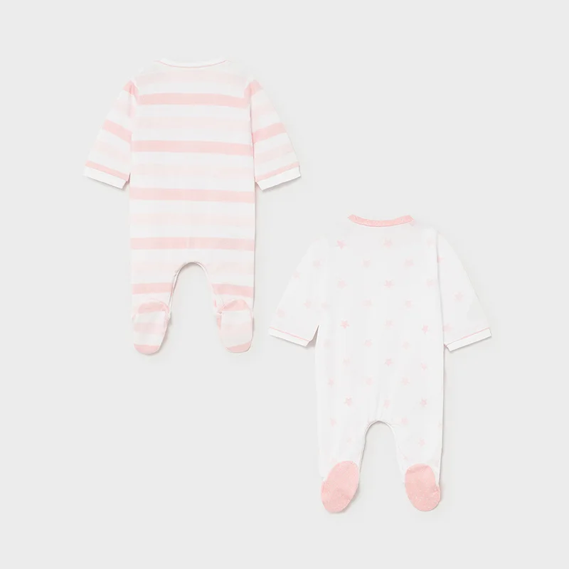 set 2 pijamale roz fete dungi si stelute 3