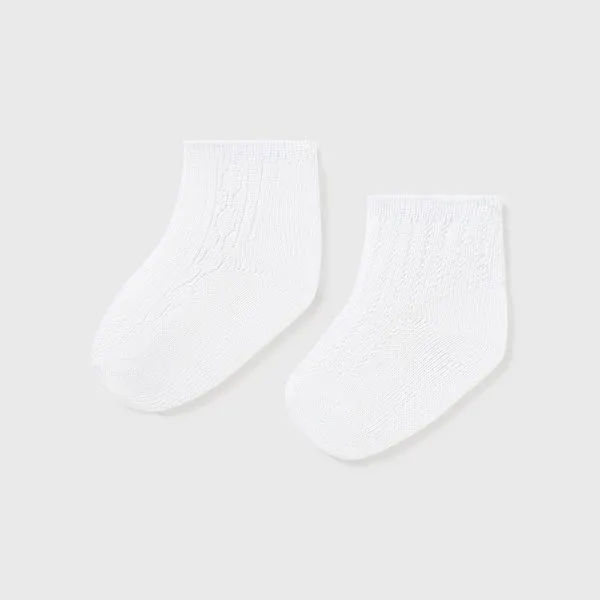 sosete bebe simple pure white 1