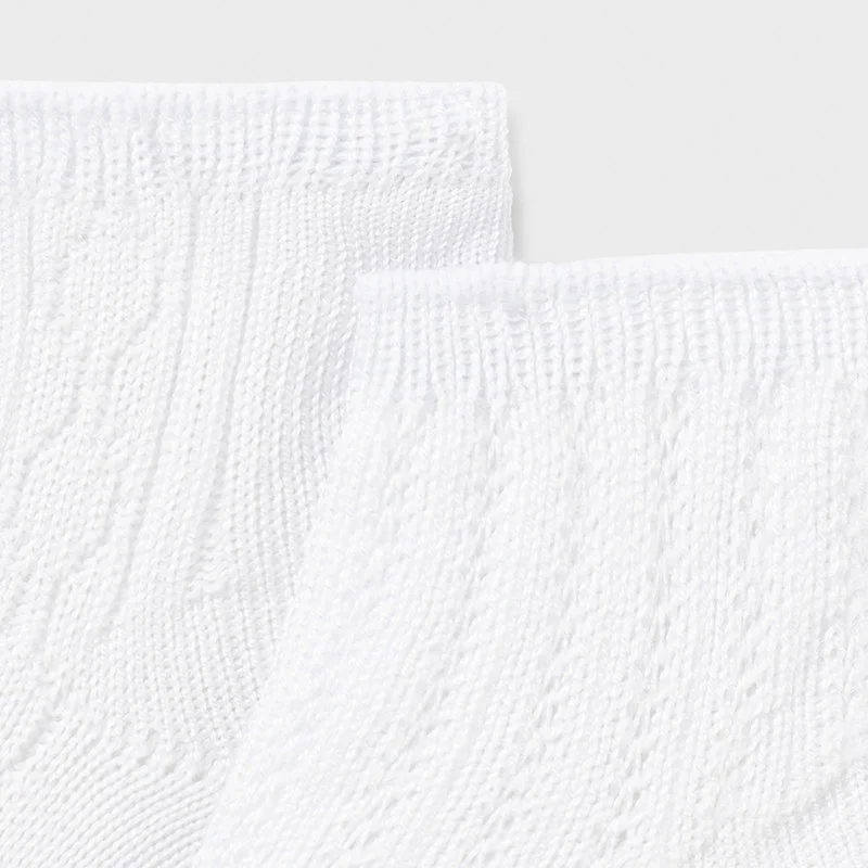 sosete bebe simple pure white 2