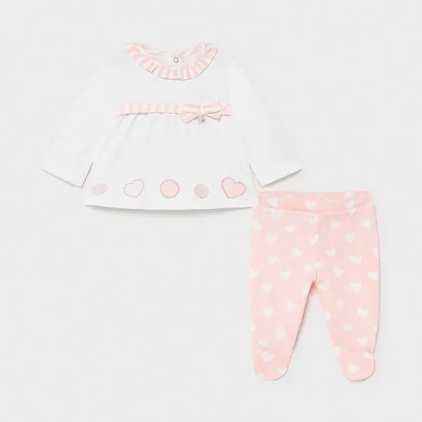 set bluza pantaloni fetite cute hearts1