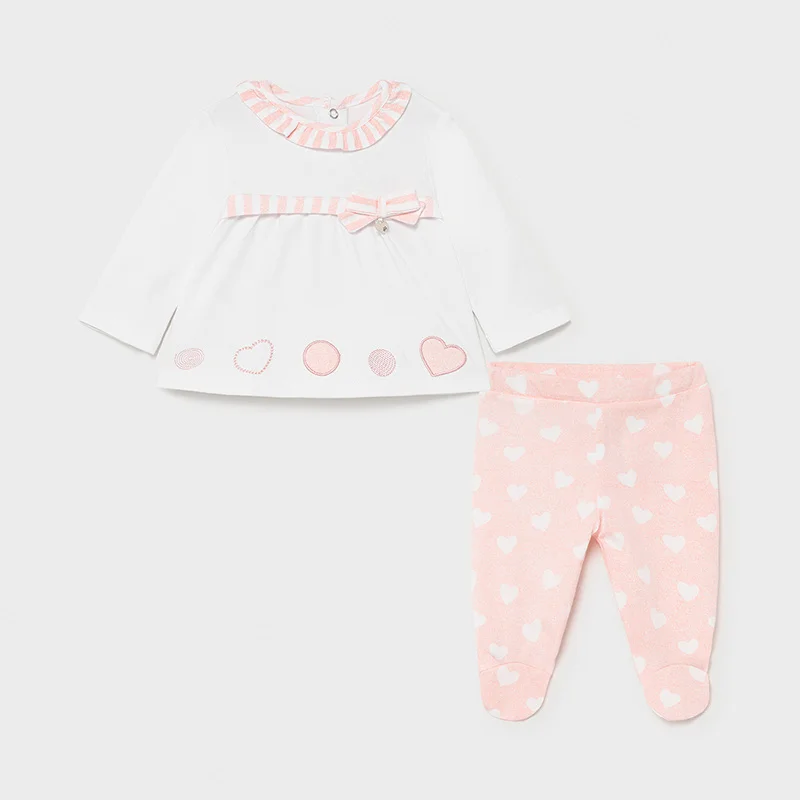 set bluza pantaloni fetite cute hearts1