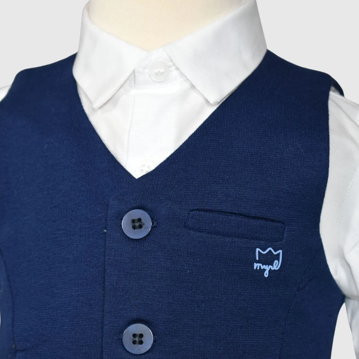 costumas botez baby dark blue cream 3 costumas botez baby dark blue cream 3