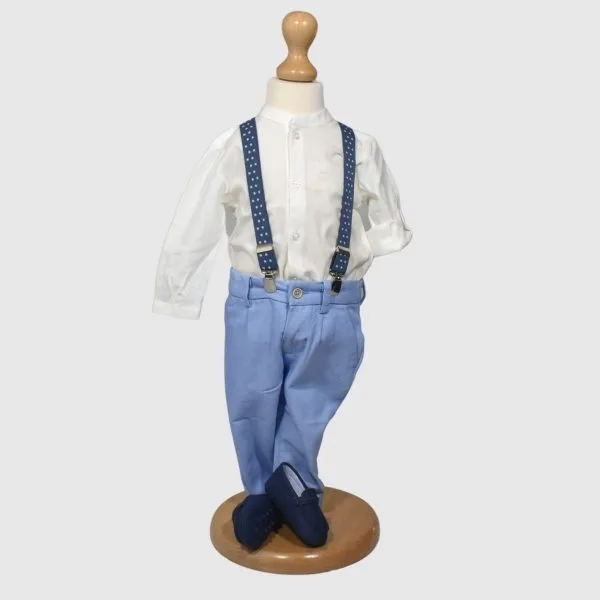 costumas botez casual white blue 2