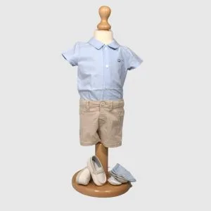 costumas botez light blue cream 1