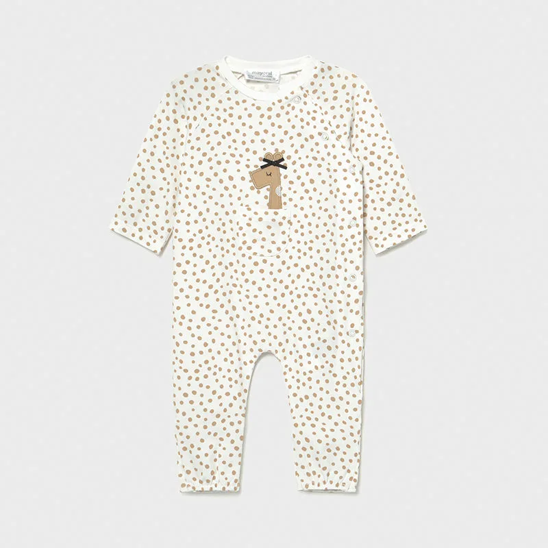 pijama fetita giraffe cream dots 1