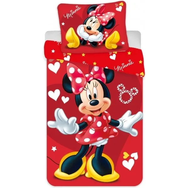 6671 5189163 3 Set lenjerie pat copii Minnie Red 100x135   40x60 SunCity JFK025215 B3406671