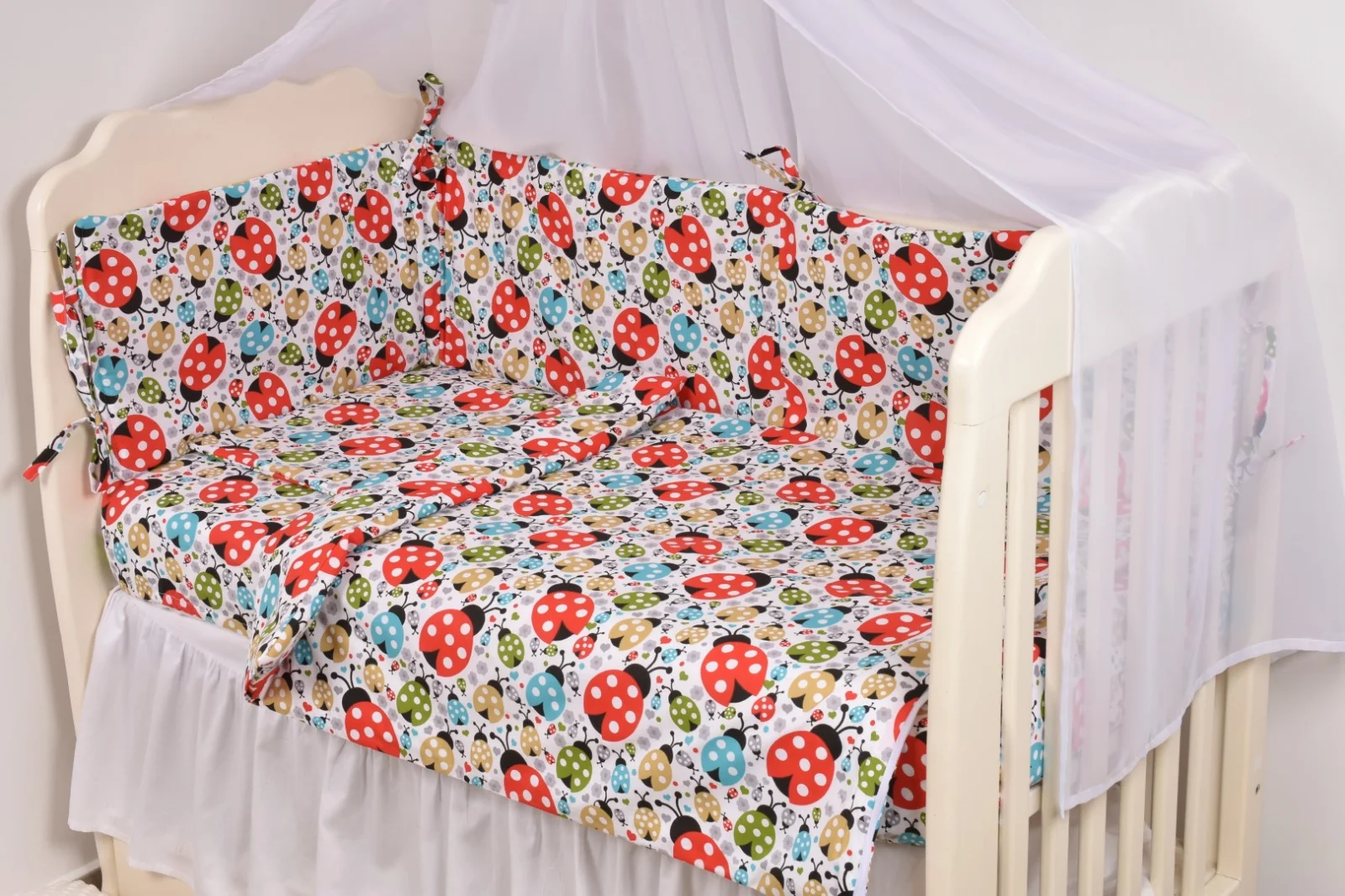 lenjerie patut 6 piese model buburuze 120x60 cm 29 3400 lenjerie patut 6 piese model buburuze 120x60 cm 29 3400