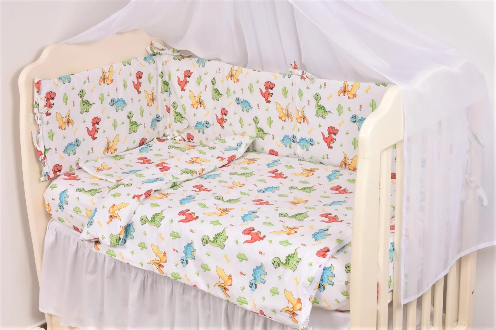 lenjerie patut 6 piese model dinozauri 120x60 cm 17 2613 lenjerie patut 6 piese model dinozauri 120x60 cm 17 2613