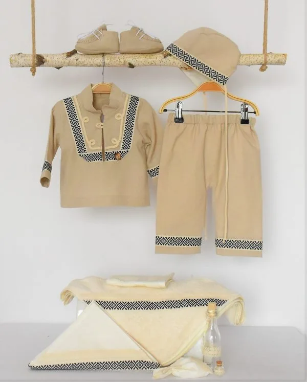 Set complet Botez Baieti Traditional Grâu Roditor