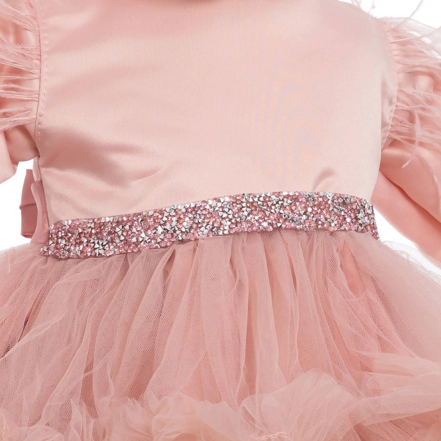 Rochiță Botez Pink Powder Feathers_2 IMG