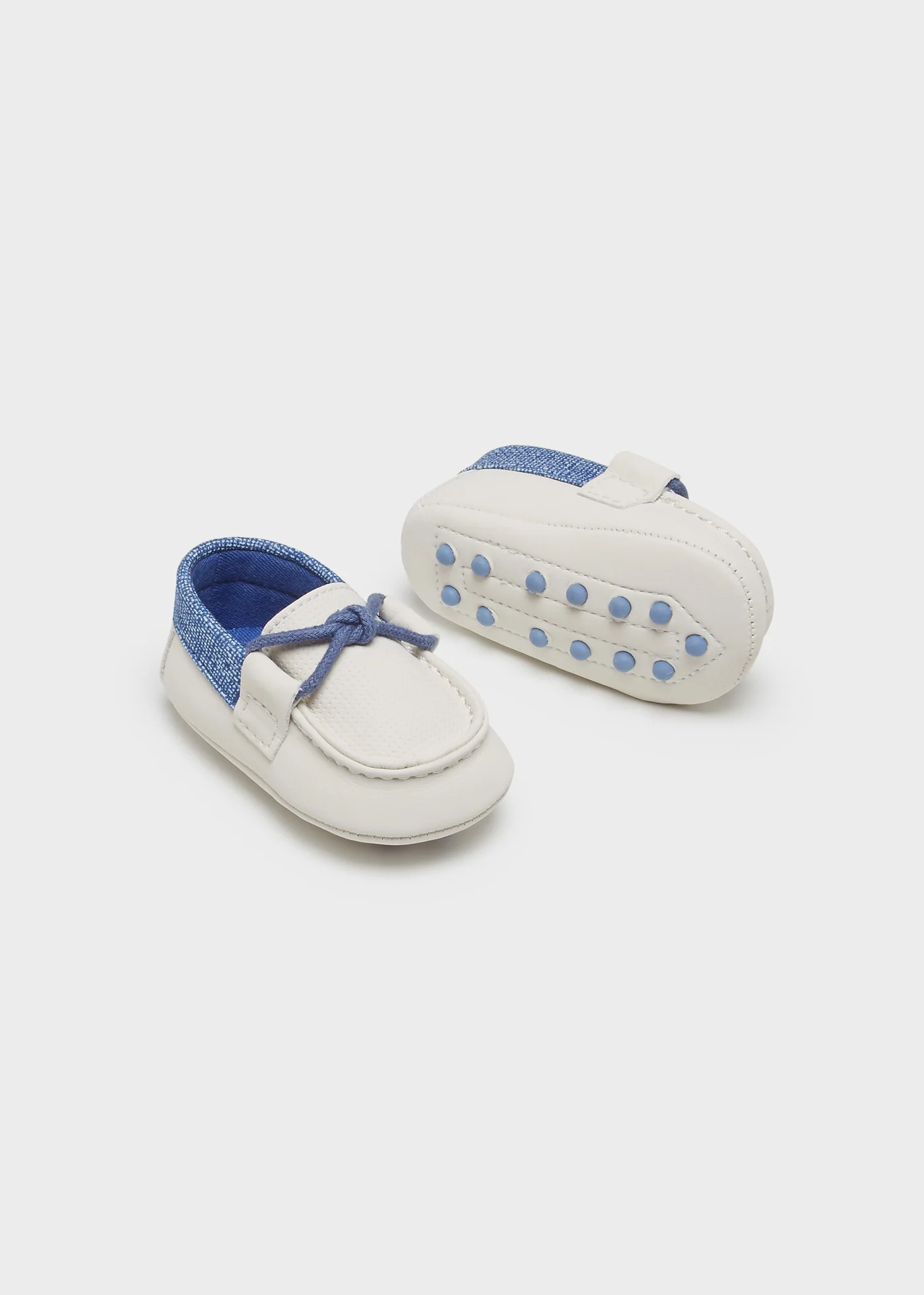 Mocasini Baby Alb Bleu Mocasini Baby Alb Bleu