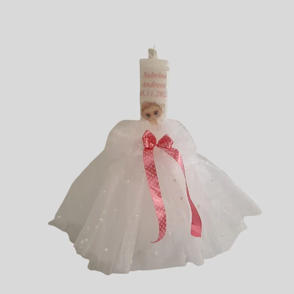 Set Lumânare + Trusou Botez Baby Boss Girl