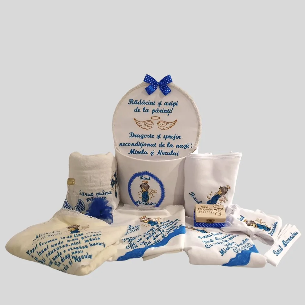 Set Trusou Botez Aripi de Îngeraș - 11 piese
