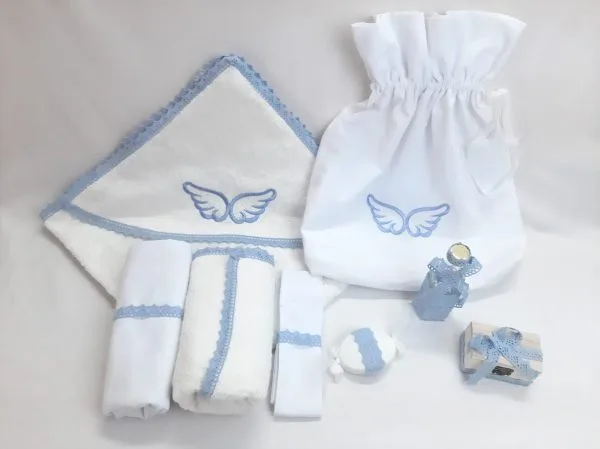 Set Lumânare +Trusou Complet Blue Angel Wings 8 piese