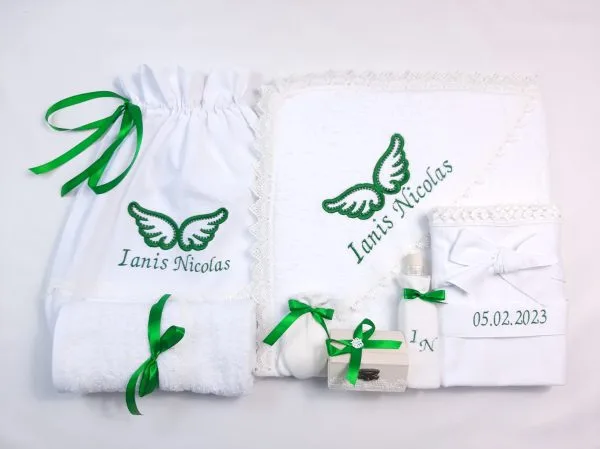 Set Lumânare +Trusou Complet Green Angel Wings 9 piese