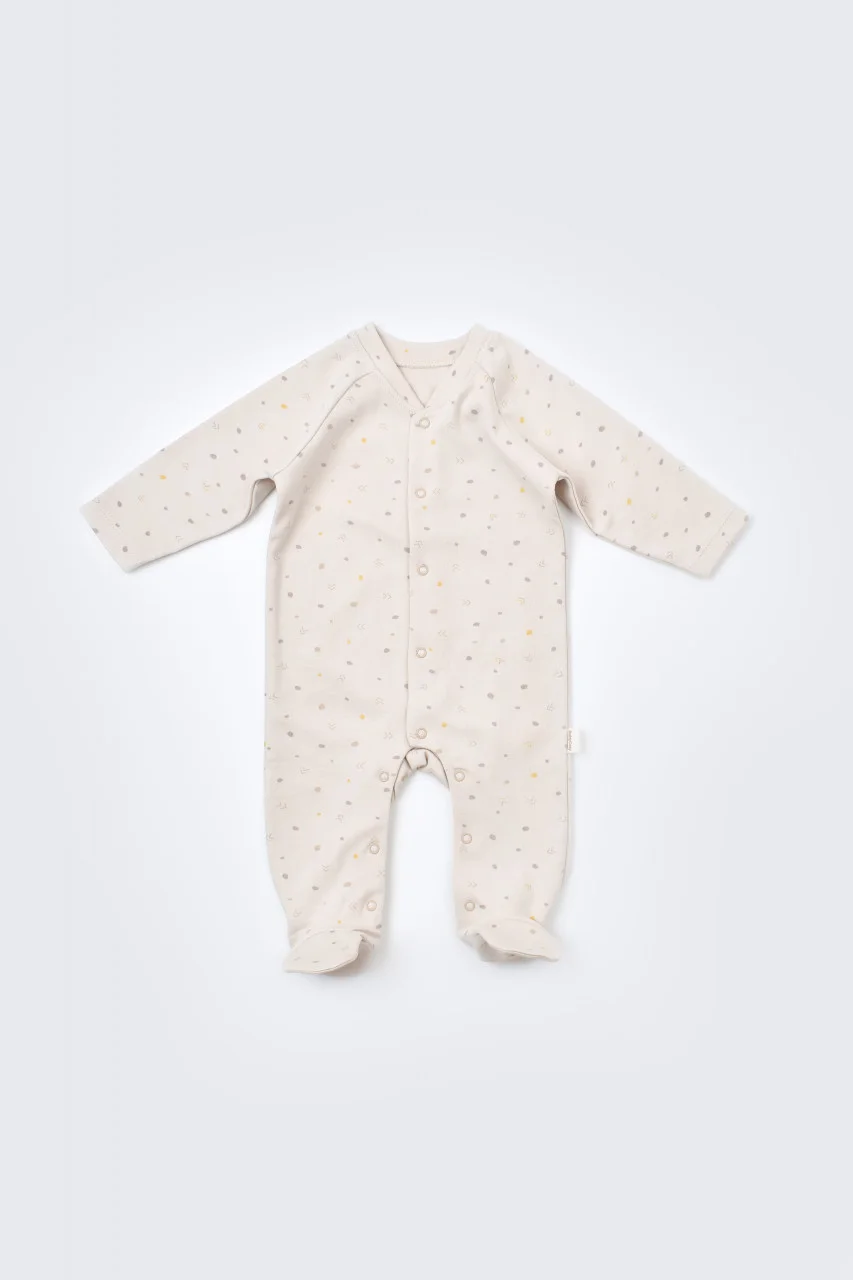 set-de-10-piese-pentru-nou-nascut-100-bumbac-organic-crem-cu-buline7404