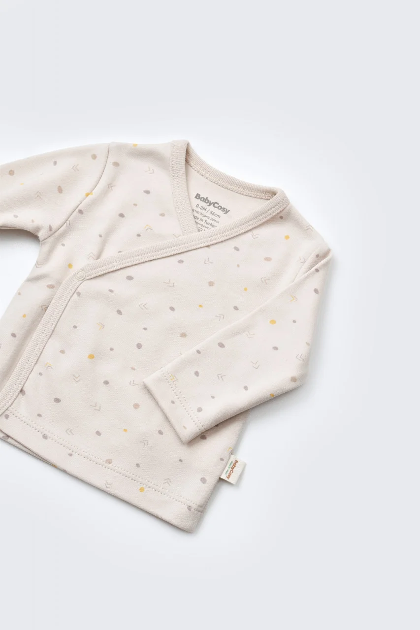 set-de-5-piese-pentru-nou-nascut-100-bumbac-organic-crem-cu-buline7418