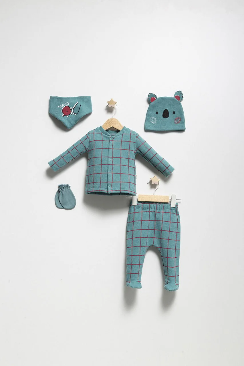 set-de-5-piese-pentru-nou-nascut-baietel-forest-tongs-baby-0-3-luni9331