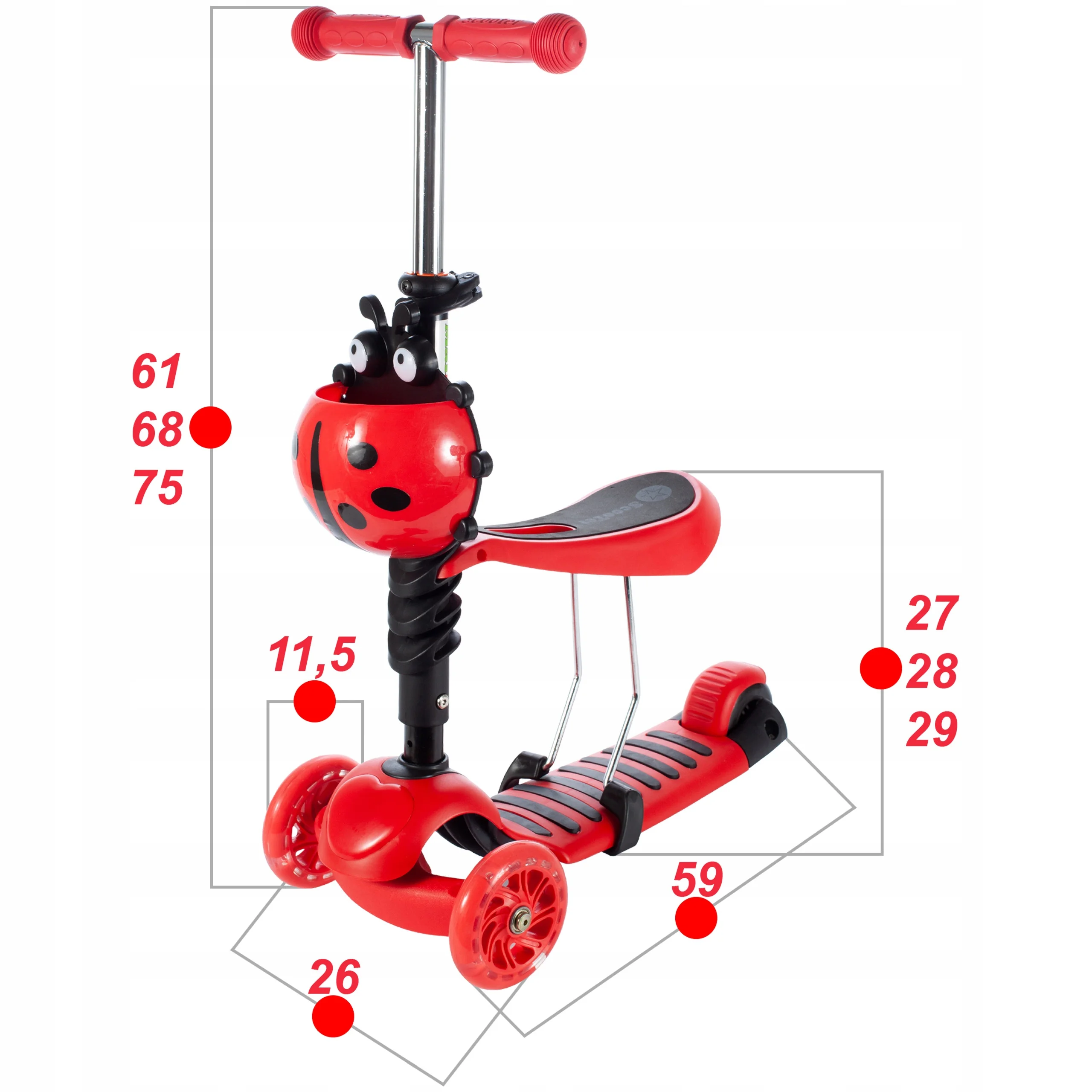 trotineta rosie 3 trotineta rosie